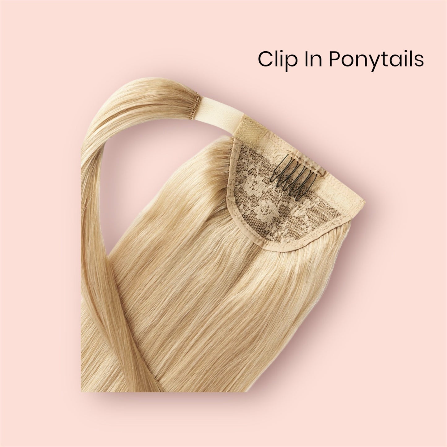 Ponytail Clip In Platinum Blonde #60